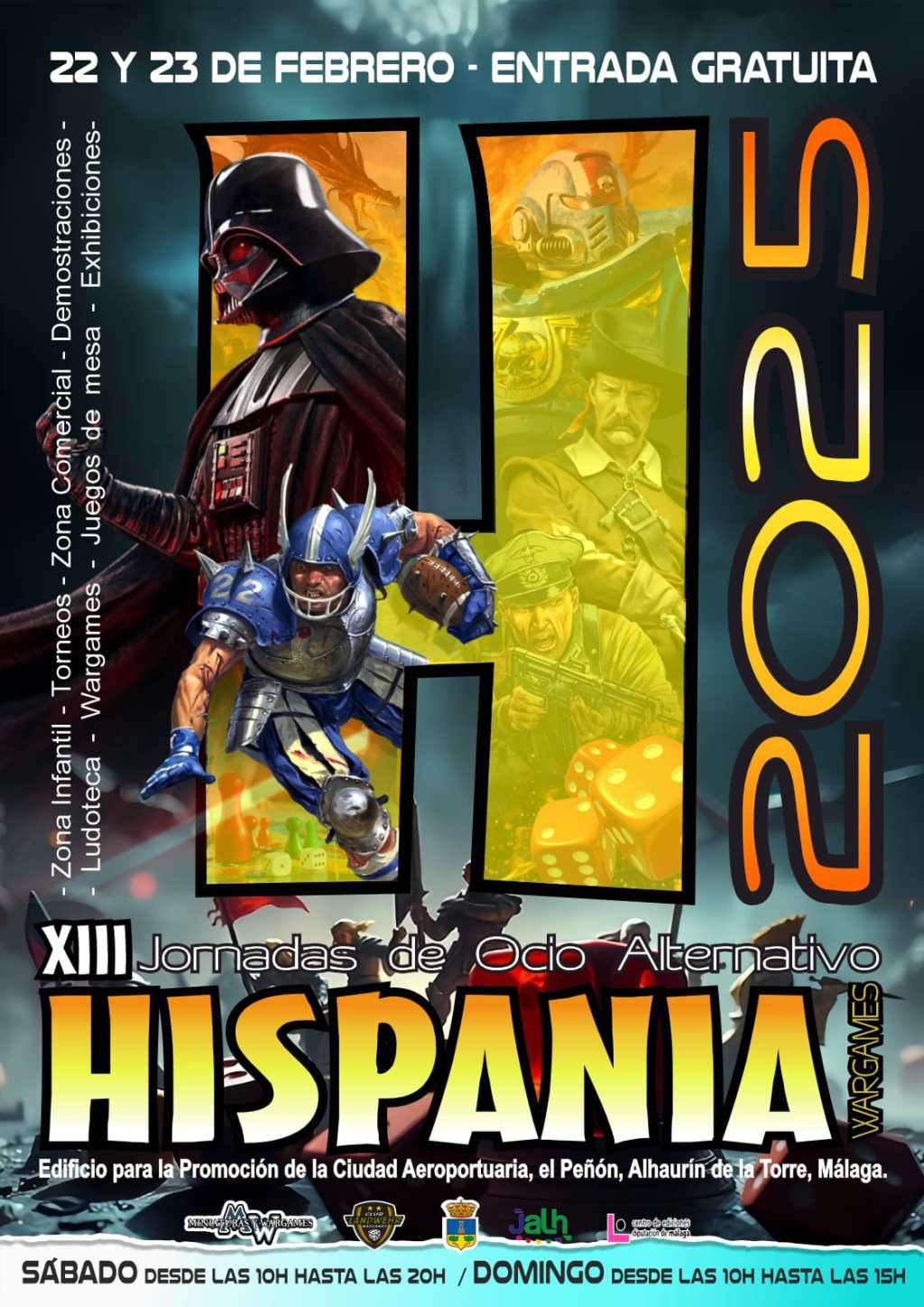 Cartel oficial de la XIII edición de las Jornadas de Ocio Alternativo HISPANIA wargames&nbsp;2025