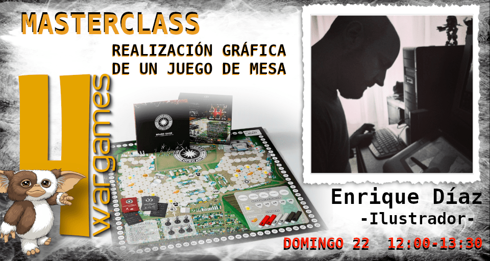 Masterclass -Realización Gráfica de un juego de Mesa –  por el ilustrador Enrique&nbsp;Díaz